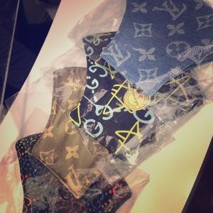 Masks with brand names pattern